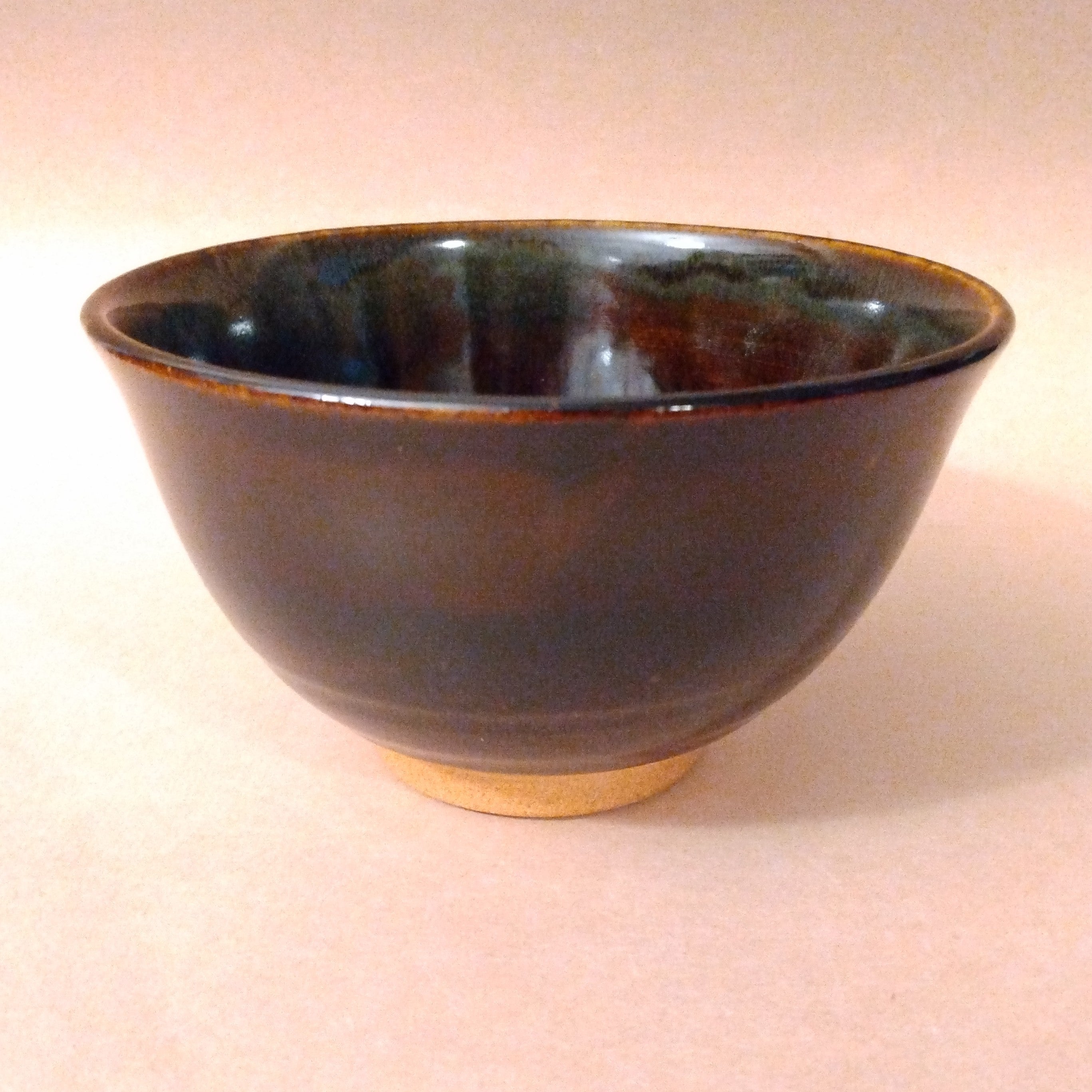 Ido-gata (well-shaped) Banko-yaki Tenmoku Renshuu Chawan (Black Practice Tea Bowl,) Banko-ware, Japan