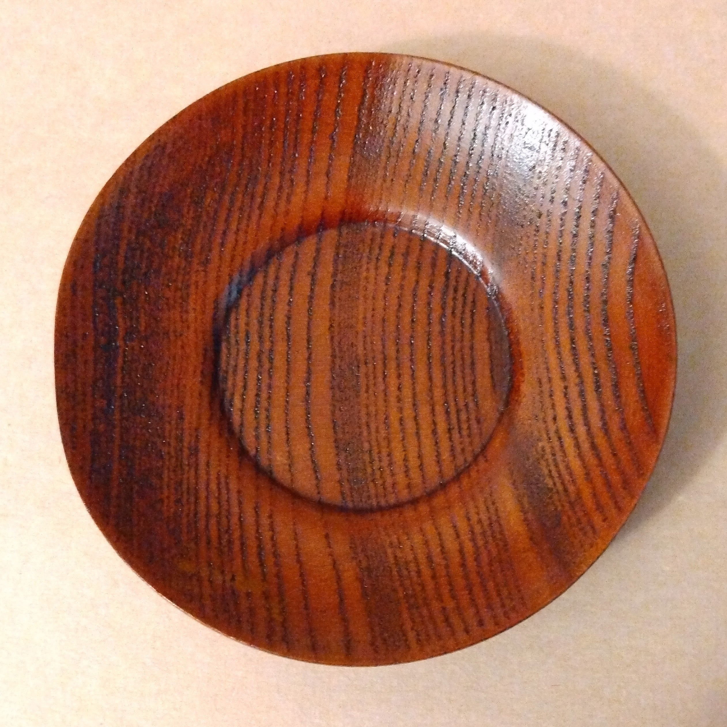 Wooden Tea Cup Saucer, Chataku. 9cm (3.5") Diameter.