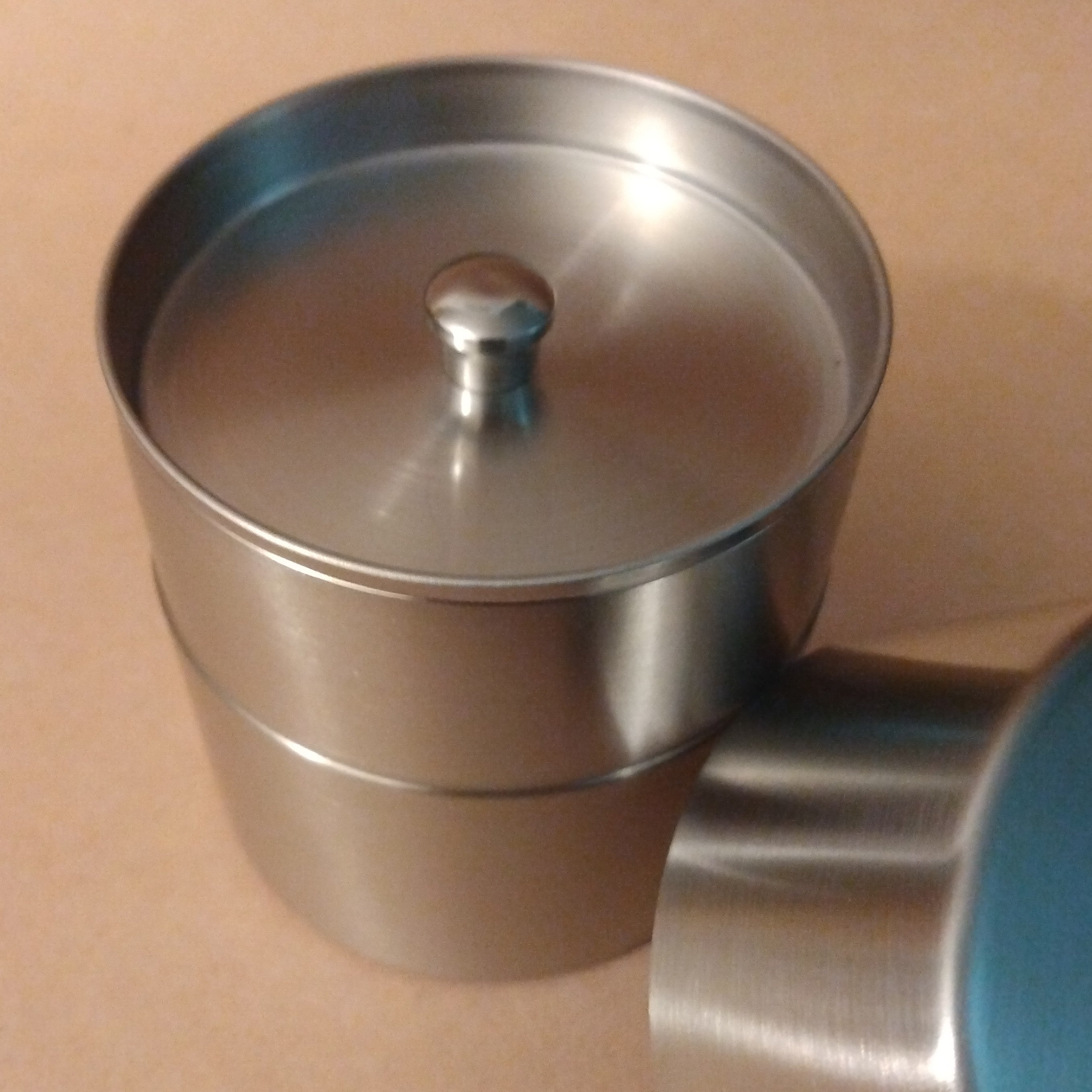 Chazutsu, Tea Canister, holds 80 grams, Sleek Stainless Steel Modern Design