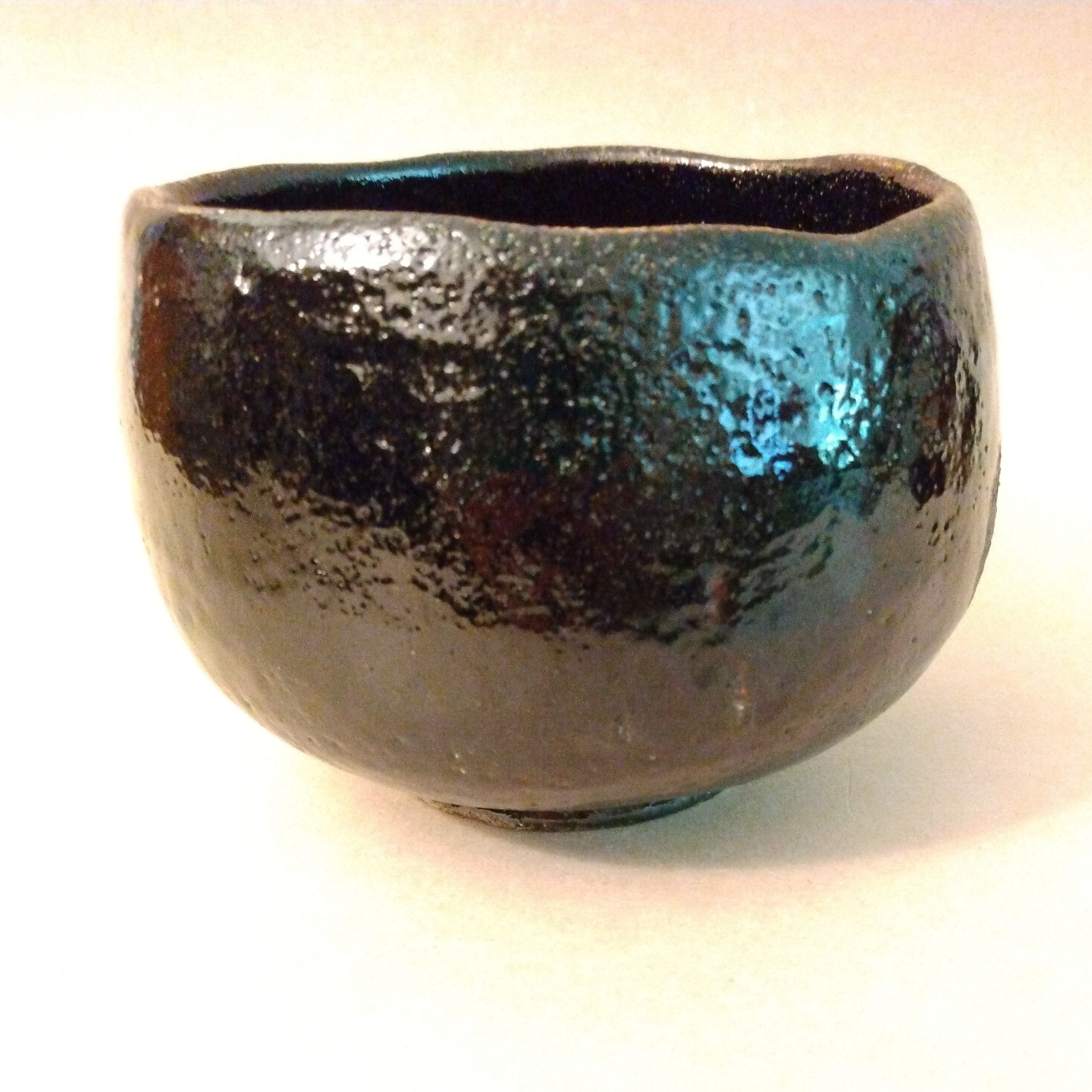 20% to Wajima Earthquake Relief - Black Raku Tea Bowl, Matcha Chawan, by George Gledhill