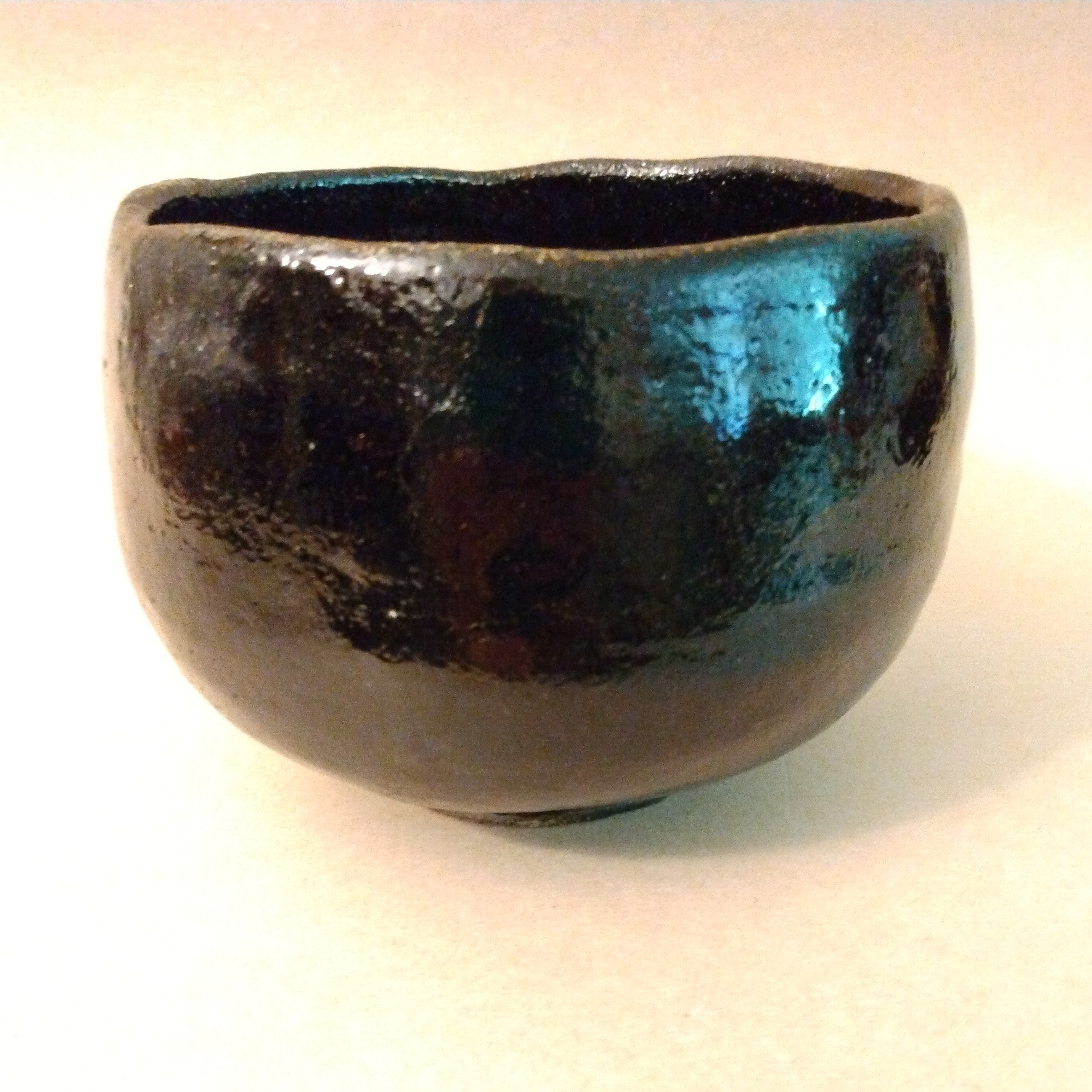 20% to Wajima Earthquake Relief - Black Raku Tea Bowl, Matcha Chawan, by George Gledhill