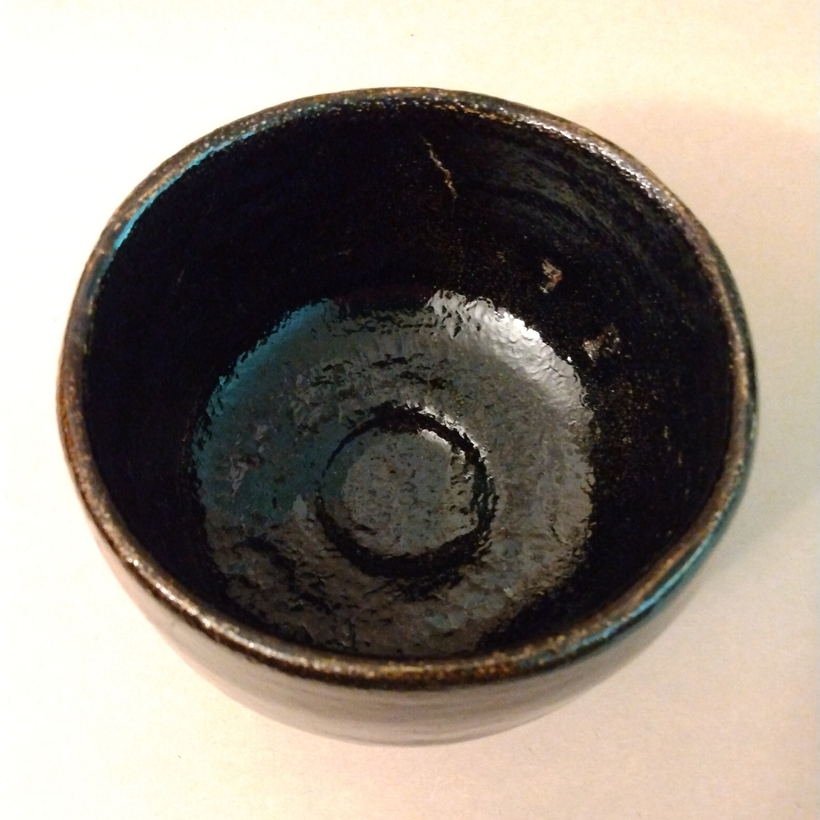 Black Raku Tea Bowl, Matcha Chawan, by George Gledhill