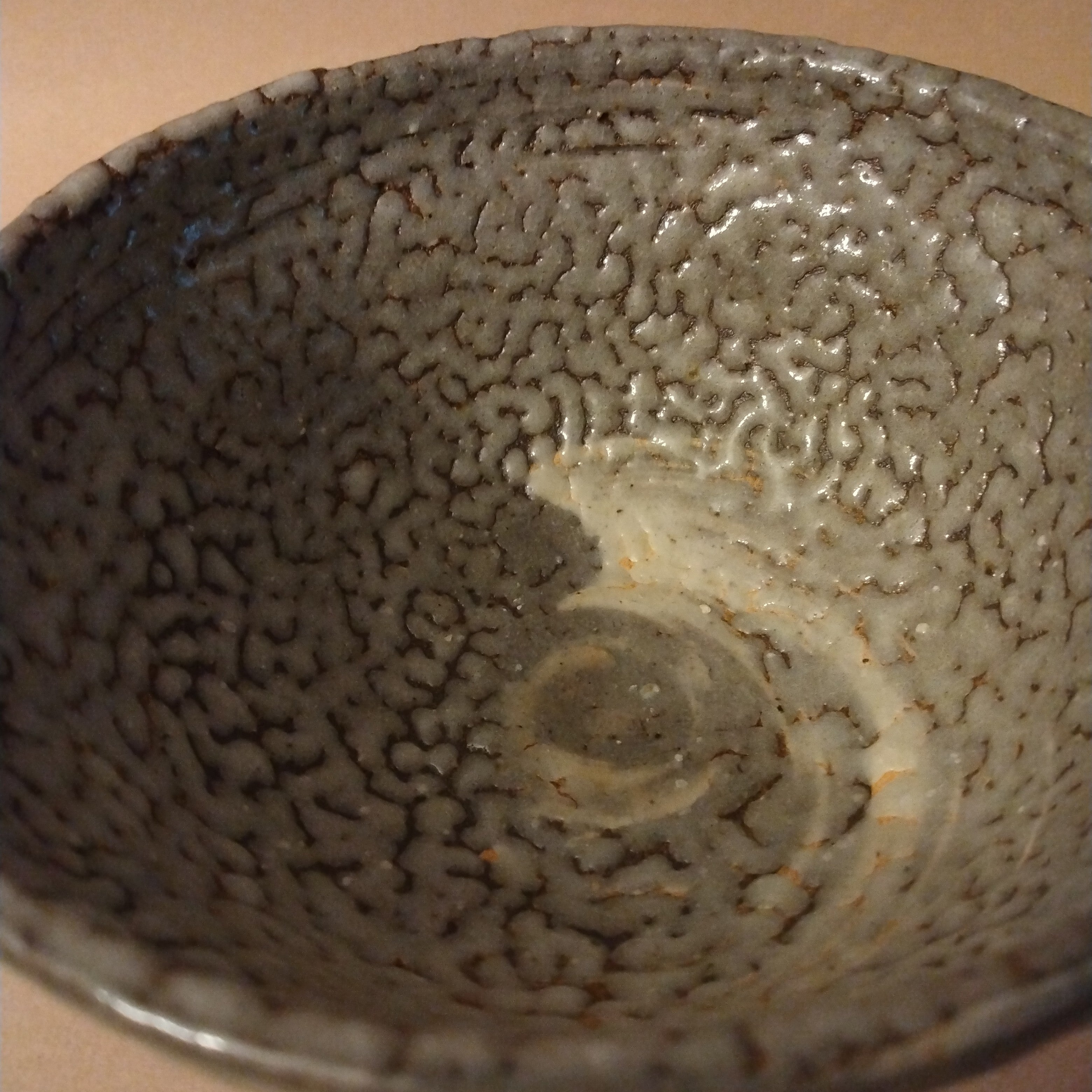Gray Shino Glaze Tea Bowl, Matcha Chawan by George Gledhill