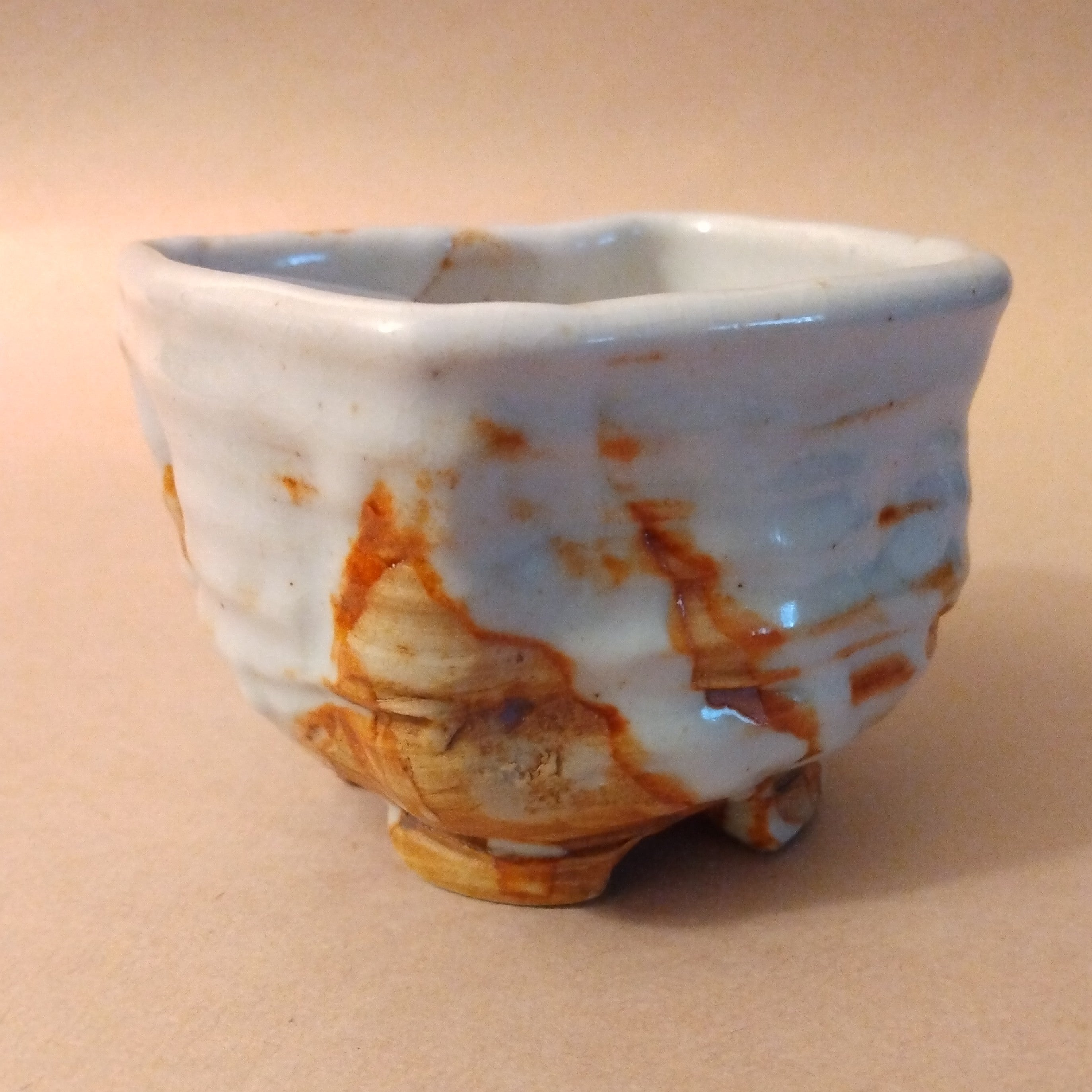 20% to Wajima Earthquake Relief - Shino Glaze Sake or Tea Cup, by George Gledhill