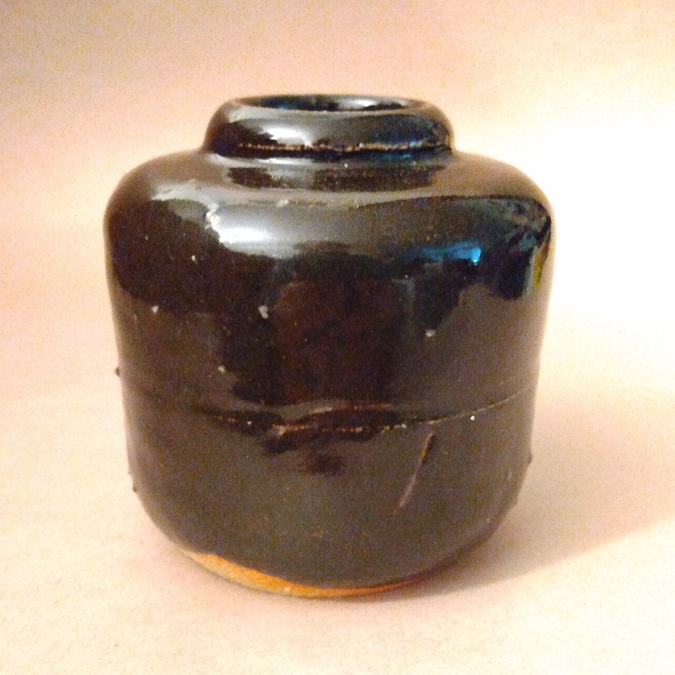 20% to Wajima Earthquake Relief - Black Glaze Vase, by George Gledhill