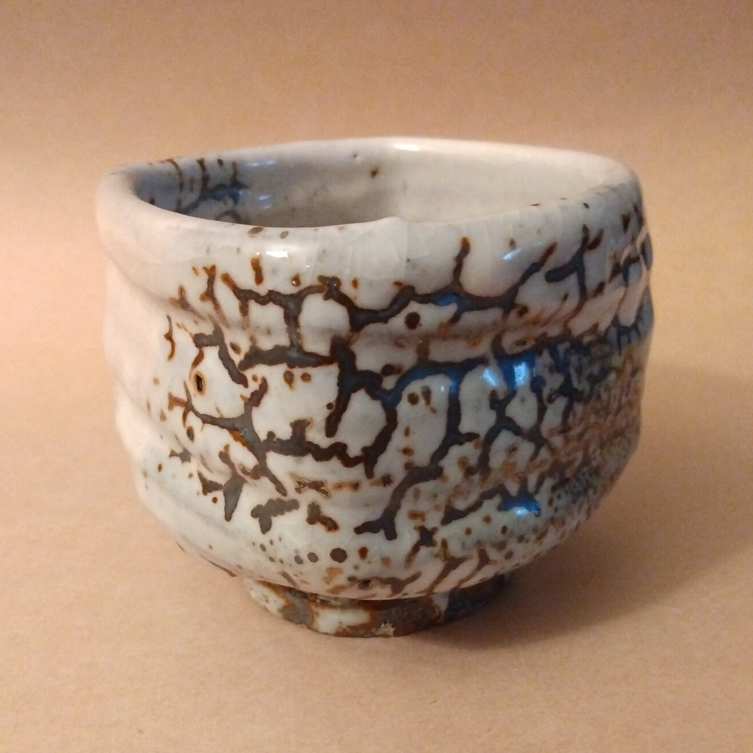 20% to Wajima Earthquake Relief - Wood-fired Shino Glaze Sake or Tea Cup, by George Gledhill