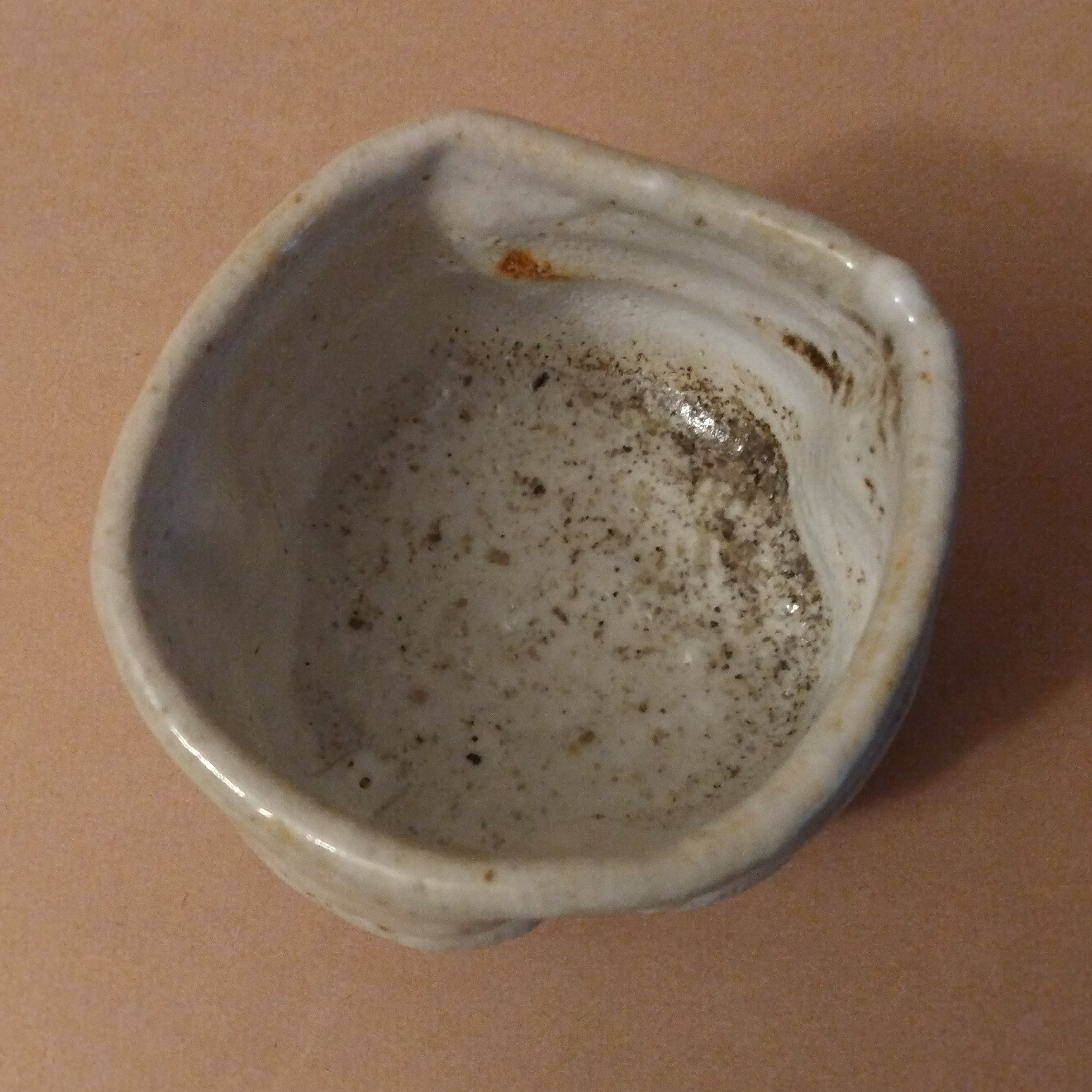Wood-fired Shino Glaze Sake or Tea Cup, by George Gledhill
