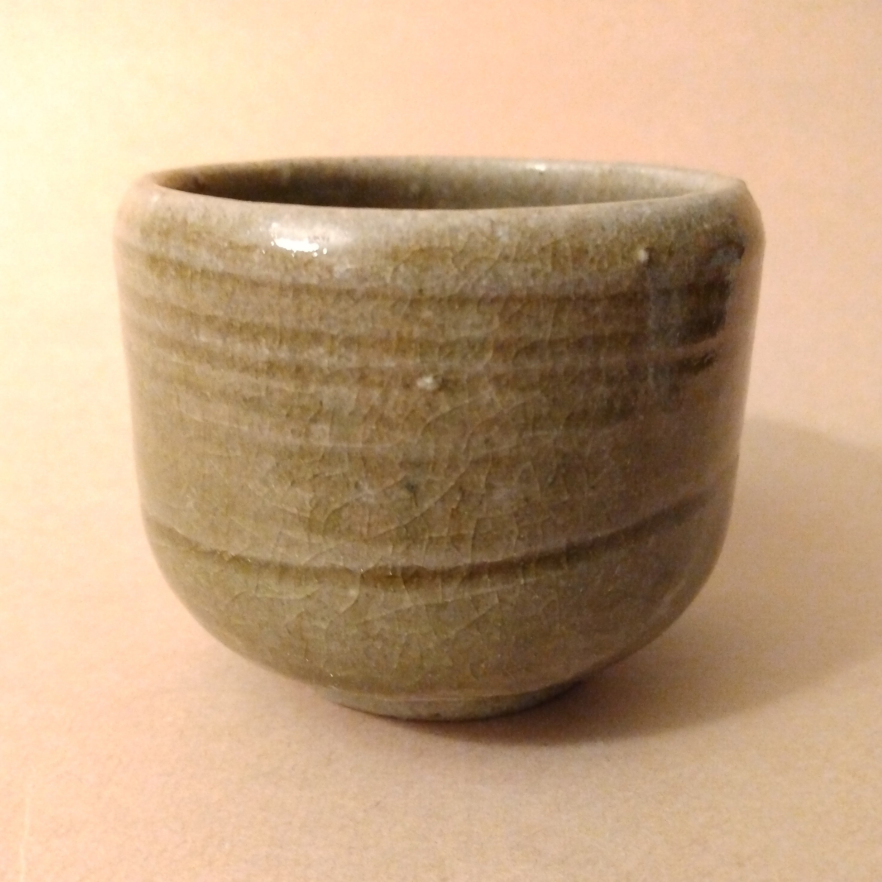 20% to Wajima Earthquake Relief - Green Glaze Tea Cup, Yunomi, by George Gledhill