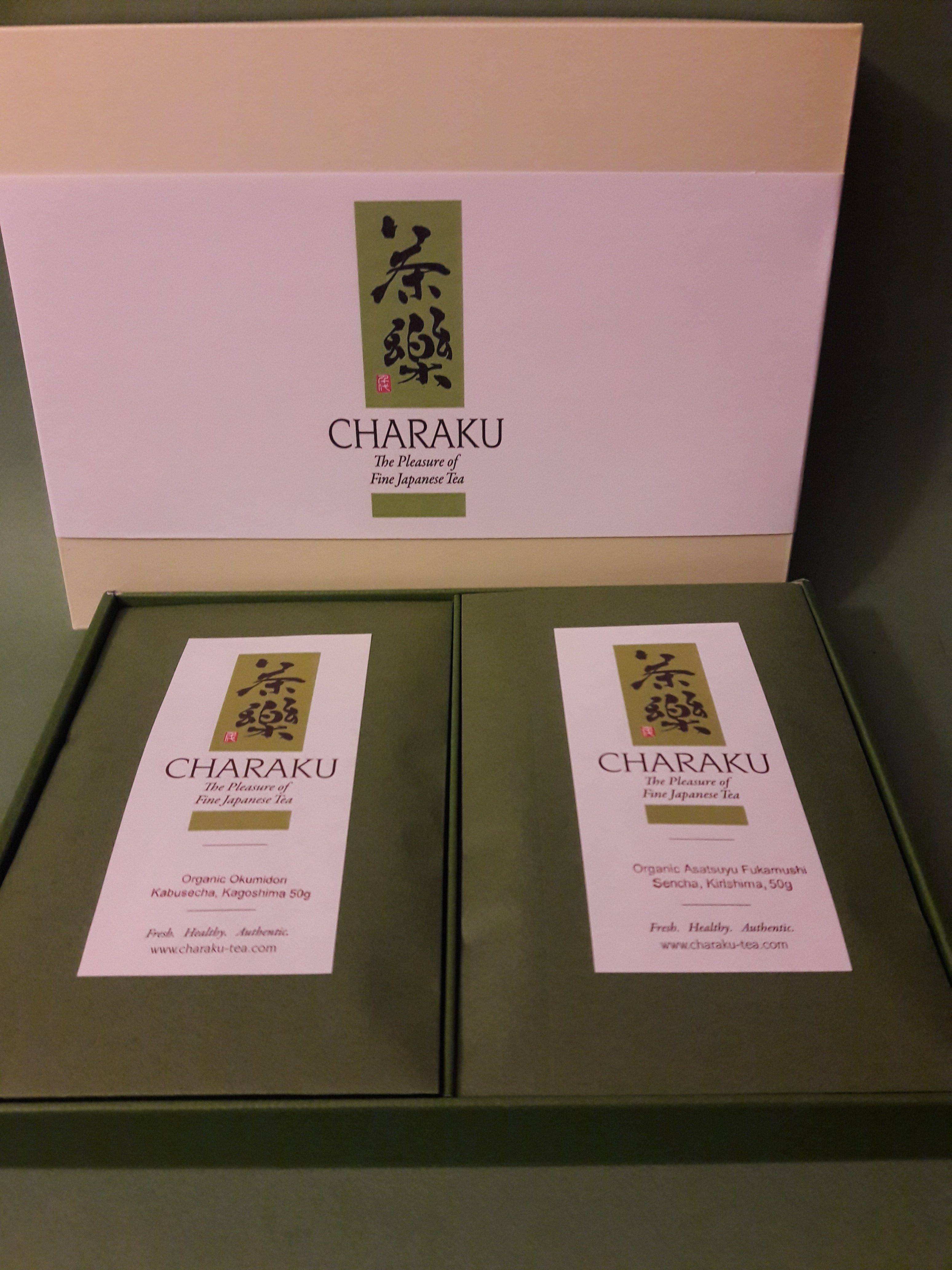 Charaku Gift Box, Holds 2-4 50g Tea Packs