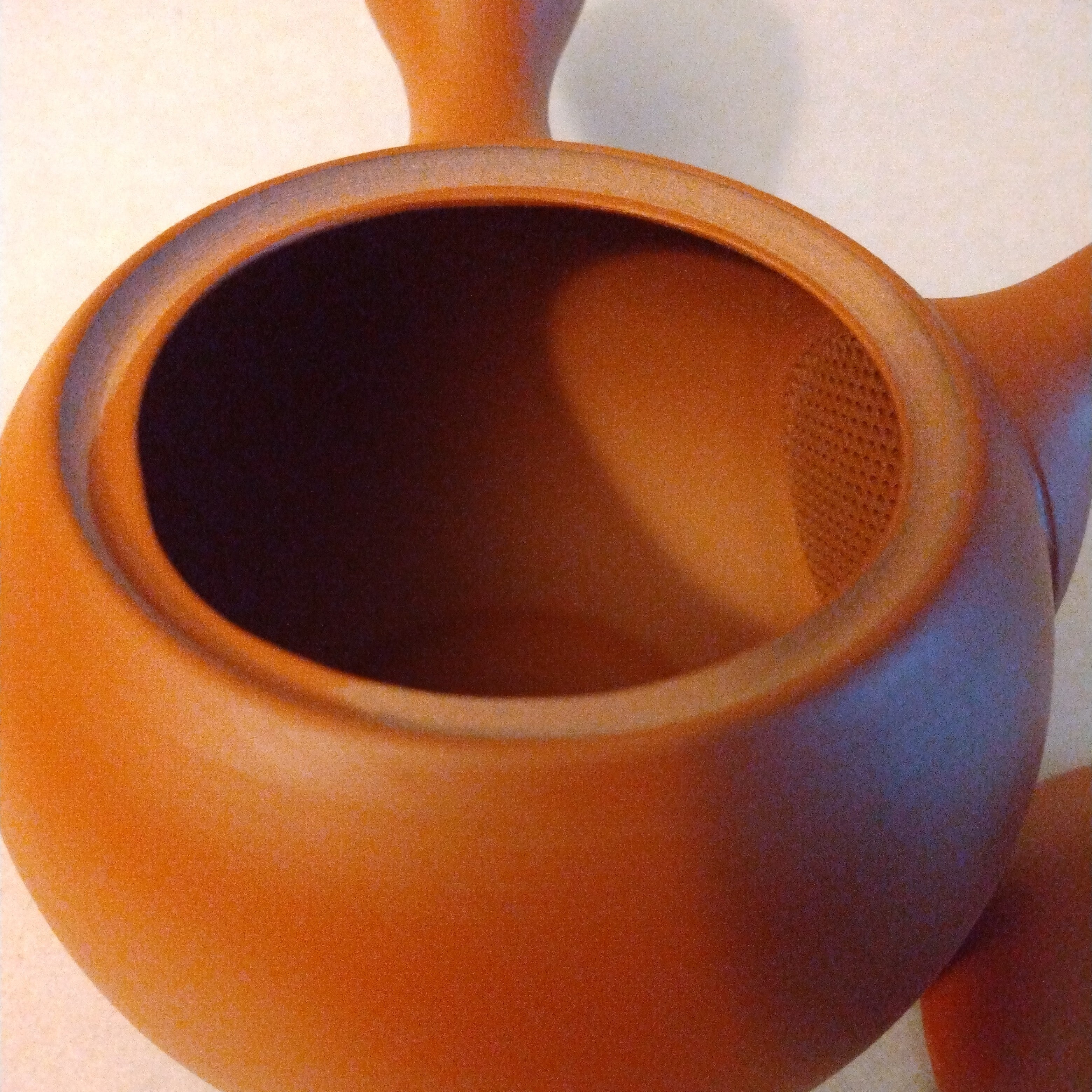 Shudei (Red Clay) Tokoname Komaru (Small Round) Kyusu, 180cc (6oz) by Jinsui Kiln