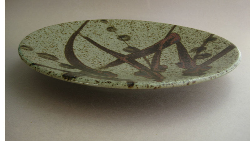 Vintage Mashiko-yaki Large Plates, three designs on four plates