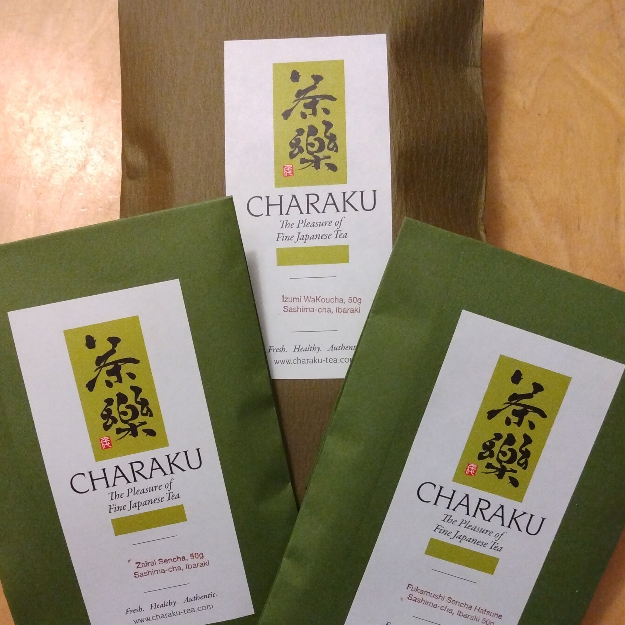 NEW Sashima-cha (Teas from western Ibaraki Prefecture) Combo Pack, 3 x 50g; Nagano-en Tea Farm, Sakai-machi, Ibaraki, 50g. 2025 SHINCHA
