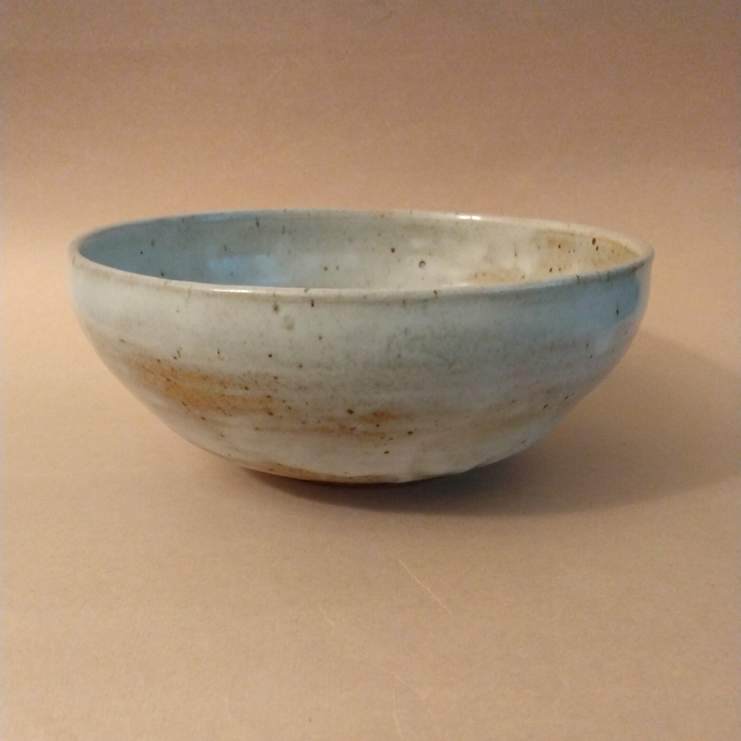 20% donated to Maui Wildfire Relief - White Shino glazed Bowl by Sachiko Furuya