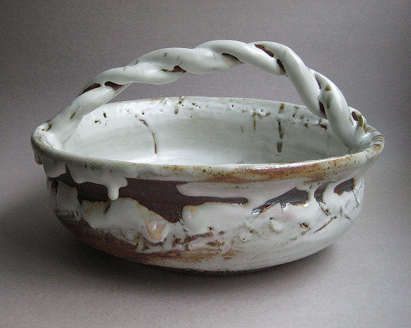 Basket-shaped Vase or Serving Dish by Sachiko Furuya