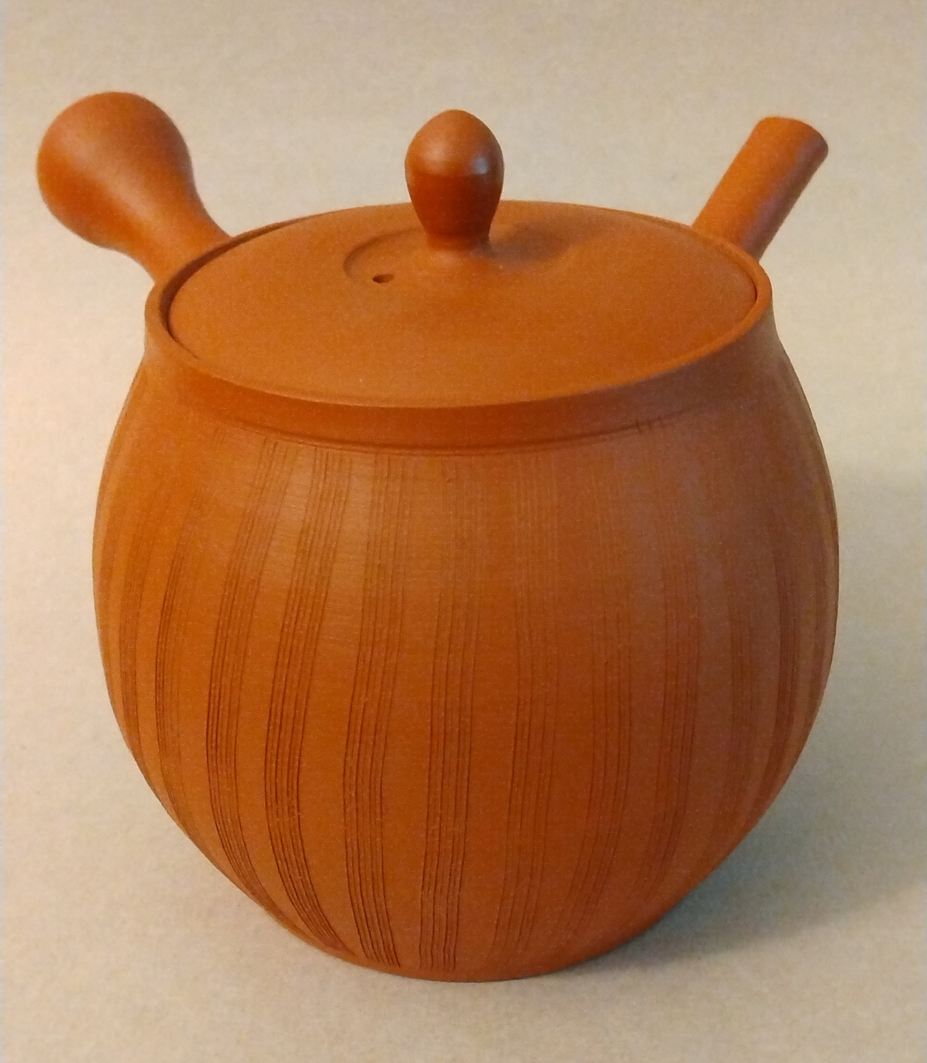 Tokoname Kyusu, Side-Handle Tea Pot, from Sekiryuu Kiln, Uemura Hiroyuki. 280cc (9.5oz.)