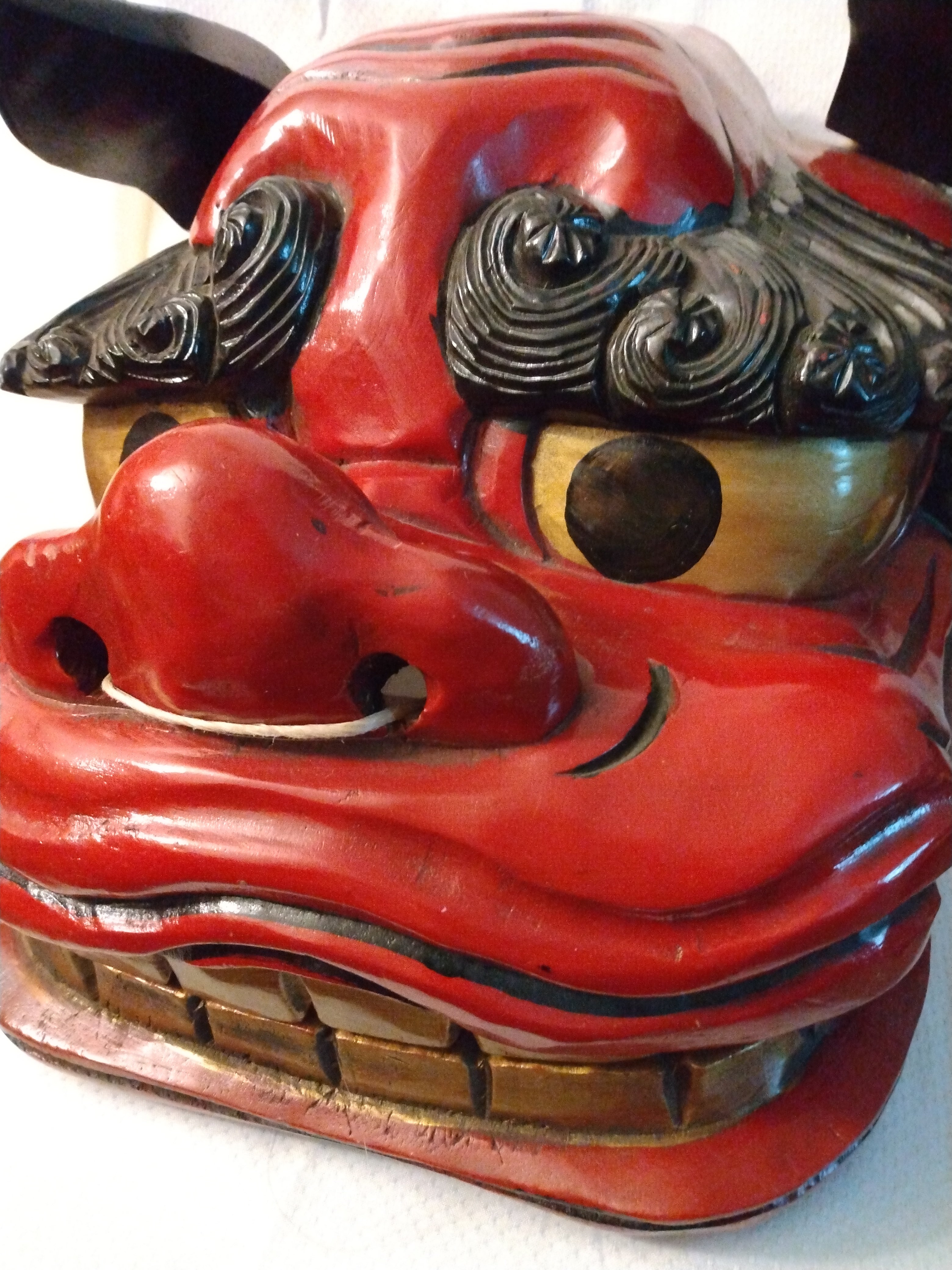 Shishi Men, Lion Dance (Shishimai) Mask; Thiel Collection
