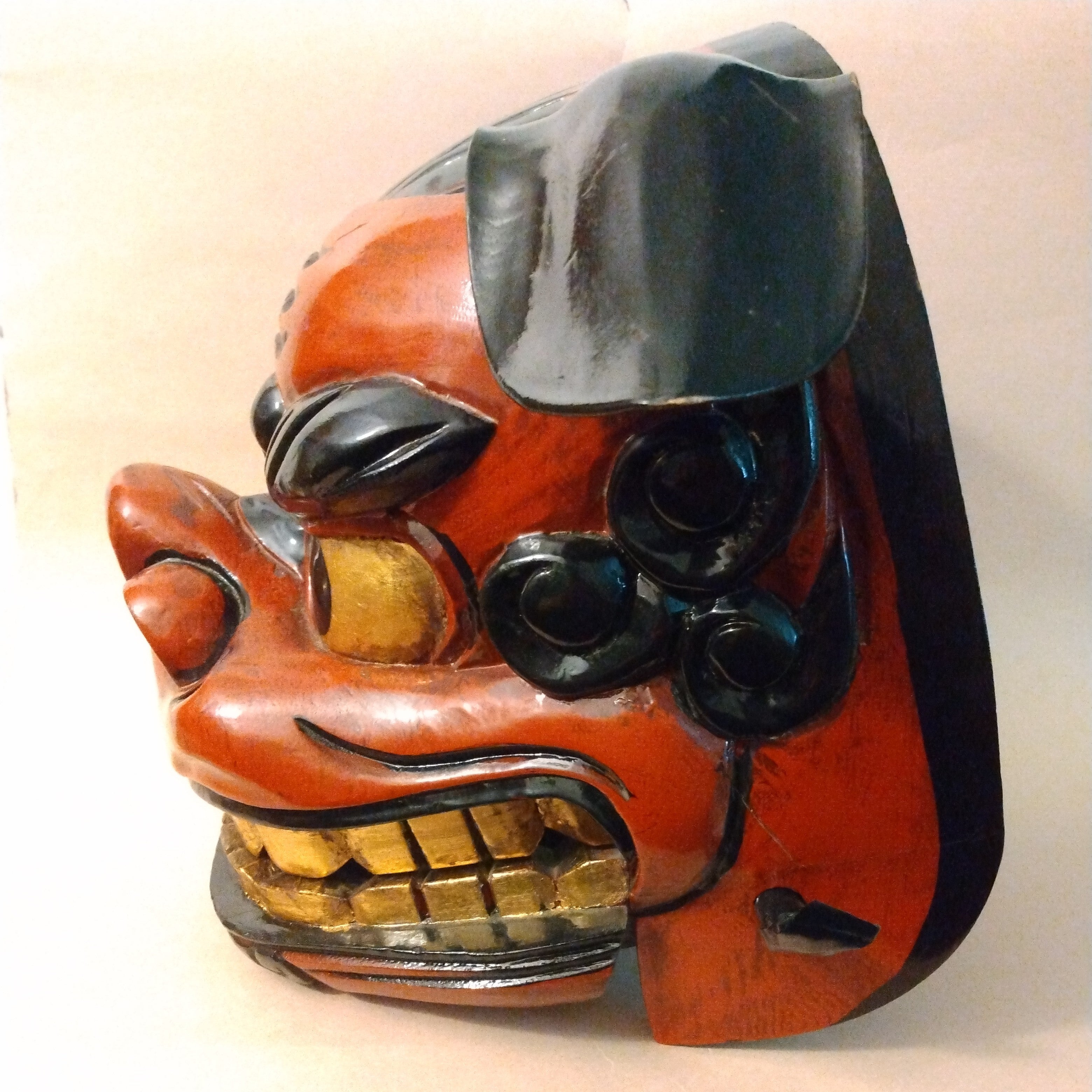 Shishi Men, Lion Dance (Shishimai) Mask; Thiel Collection