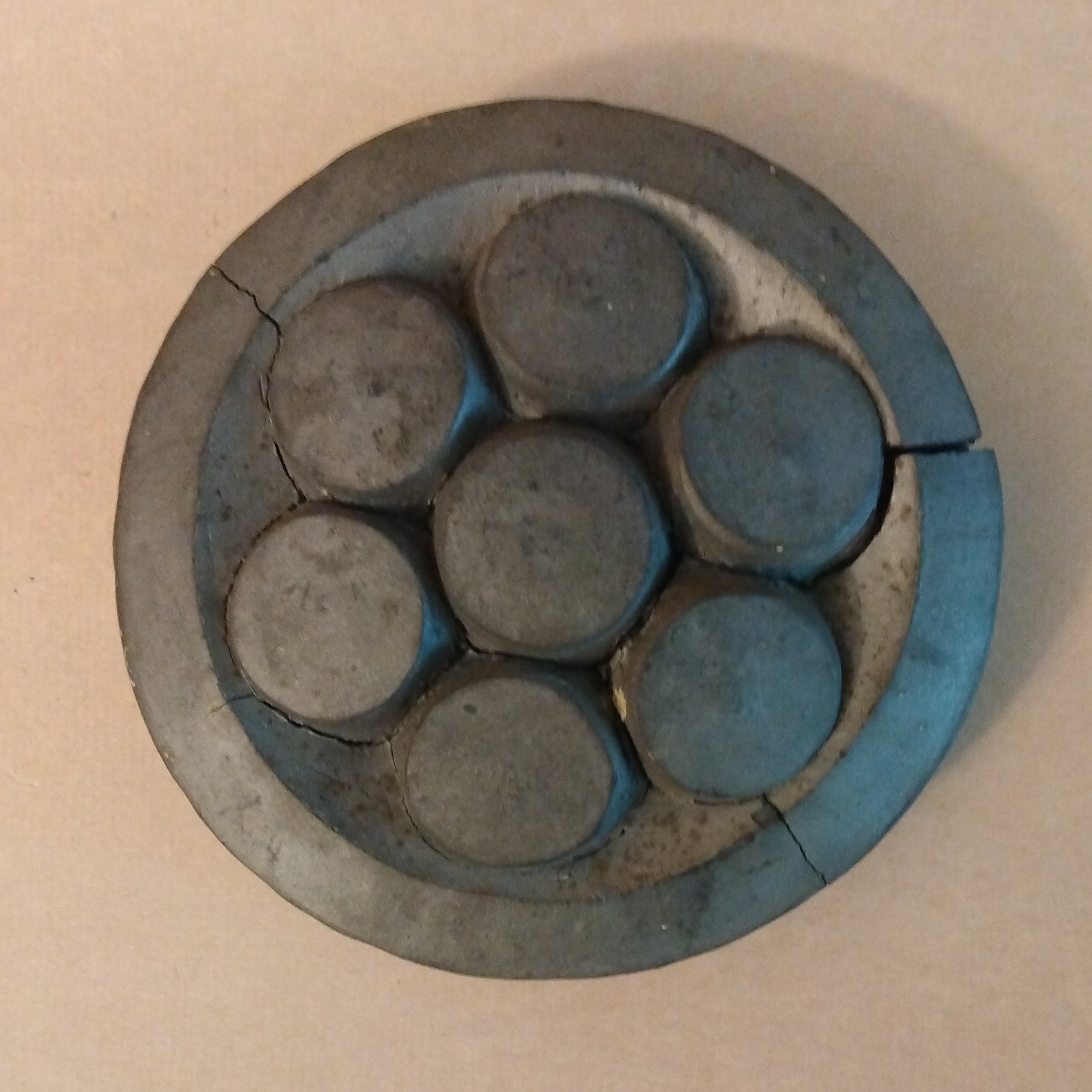 Roof Tile End Cap with Maru Wa Shichi You (The Seven Luminaries in a Ring); Thiel Collection