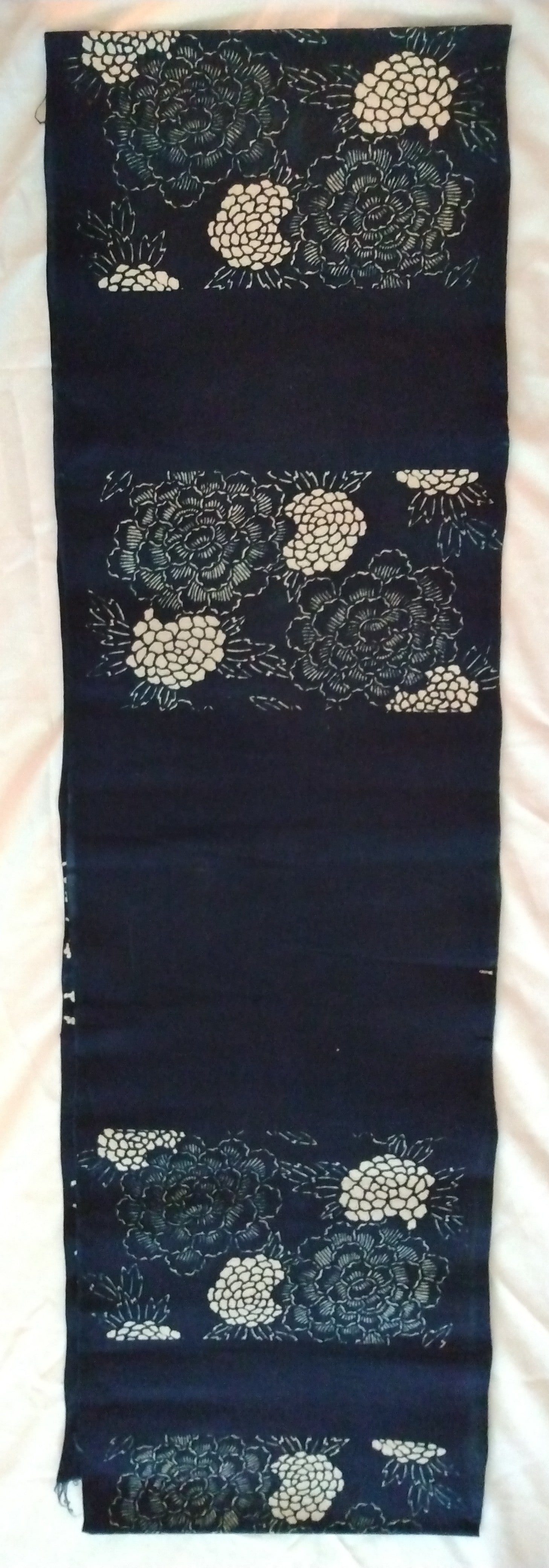 Katazome, Stencil-Dyed, Indigo Fabric Roll, Vintage Japanese Textile; Thiel Collection