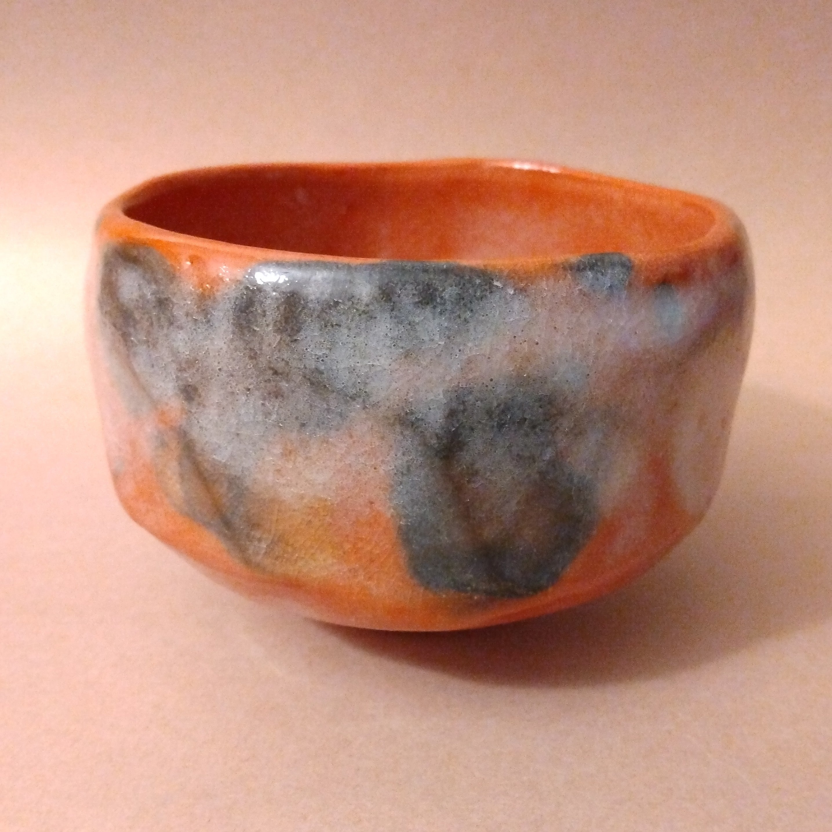 Akaraku (Red raku) Matcha Chawan (Tea Bowl) by Sasaki Shoraku; Thiel Collection
