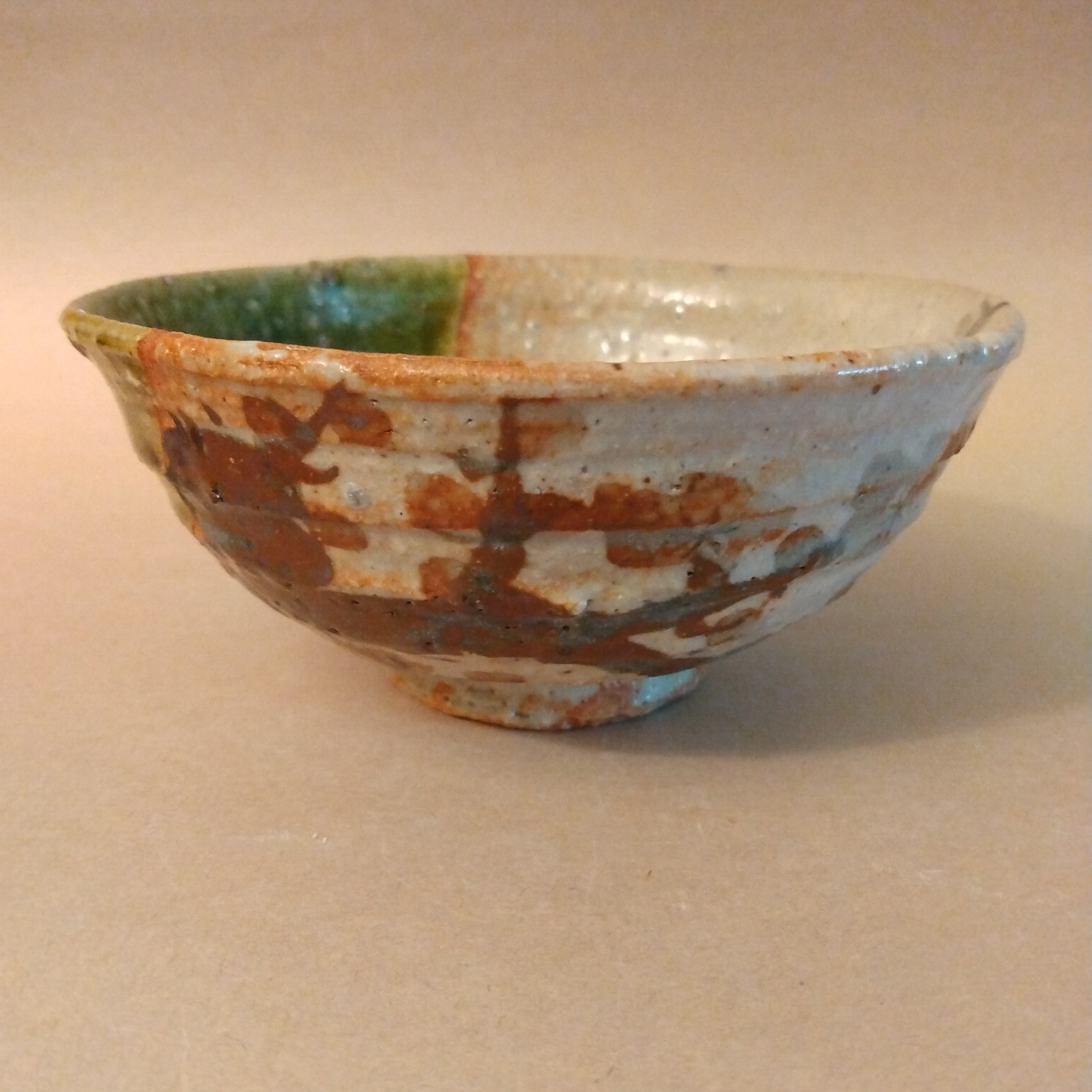 Mino-yaki Matcha Chawan (Tea Bowl) with Plum Branch decoration, Unknown Potter, Vintage; Thiel Collection