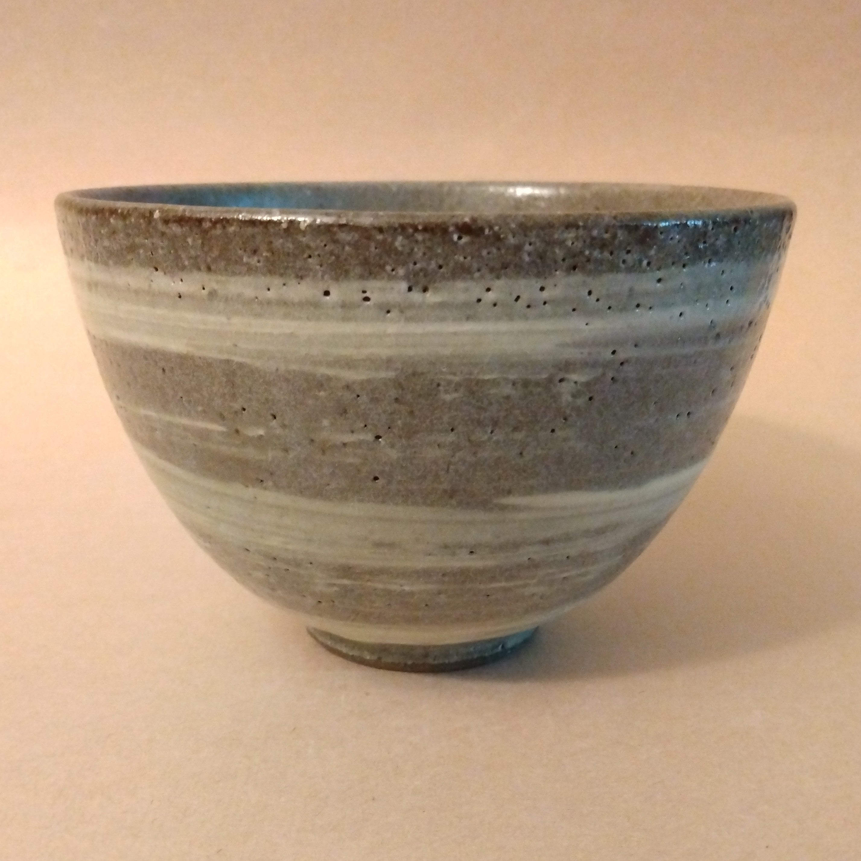 Matcha Chawan (Tea Bowl) with Hakeme Decoration, Unknown Potter, Vintage; Thiel Collection