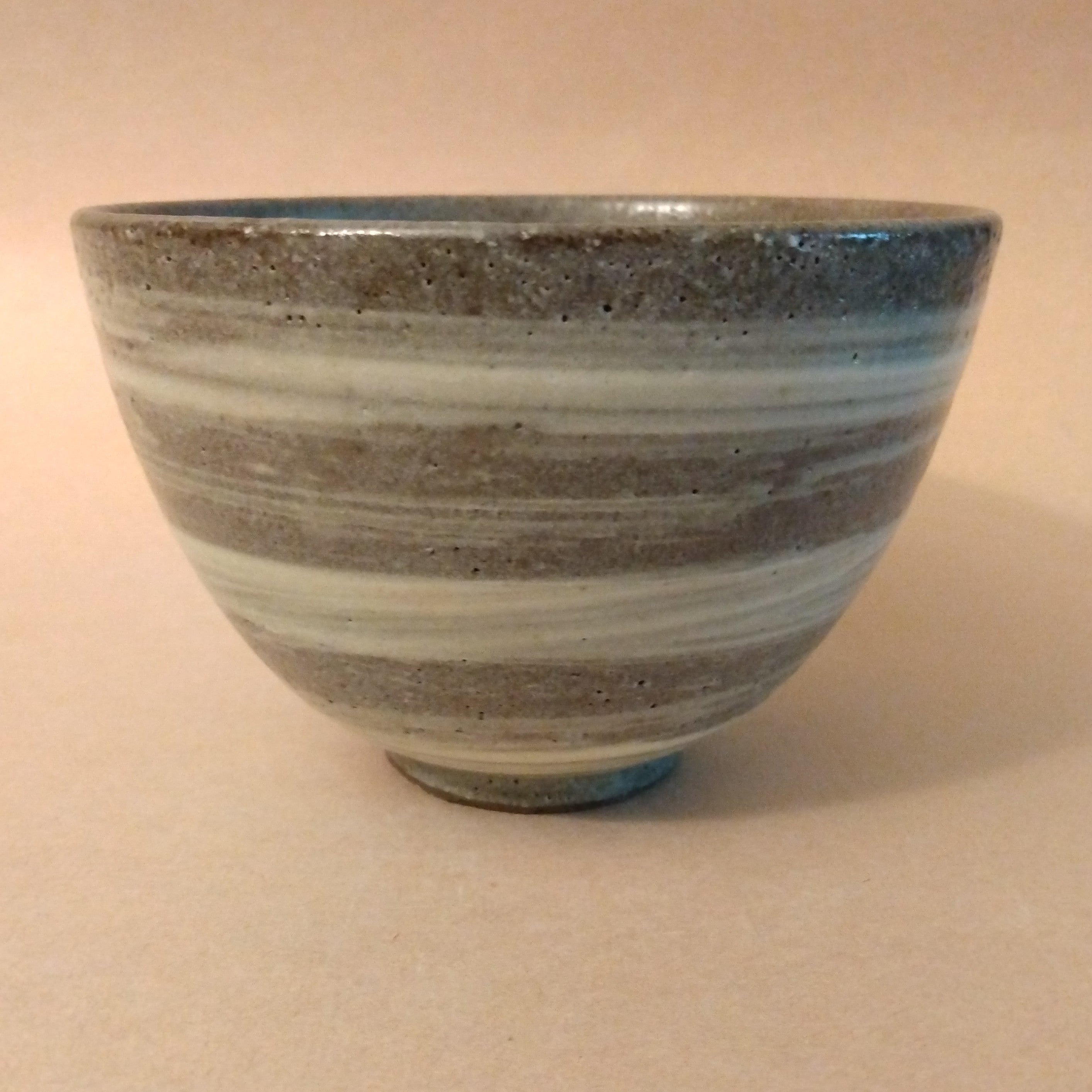 Matcha Chawan (Tea Bowl) with Hakeme Decoration, Unknown Potter, Vintage; Thiel Collection