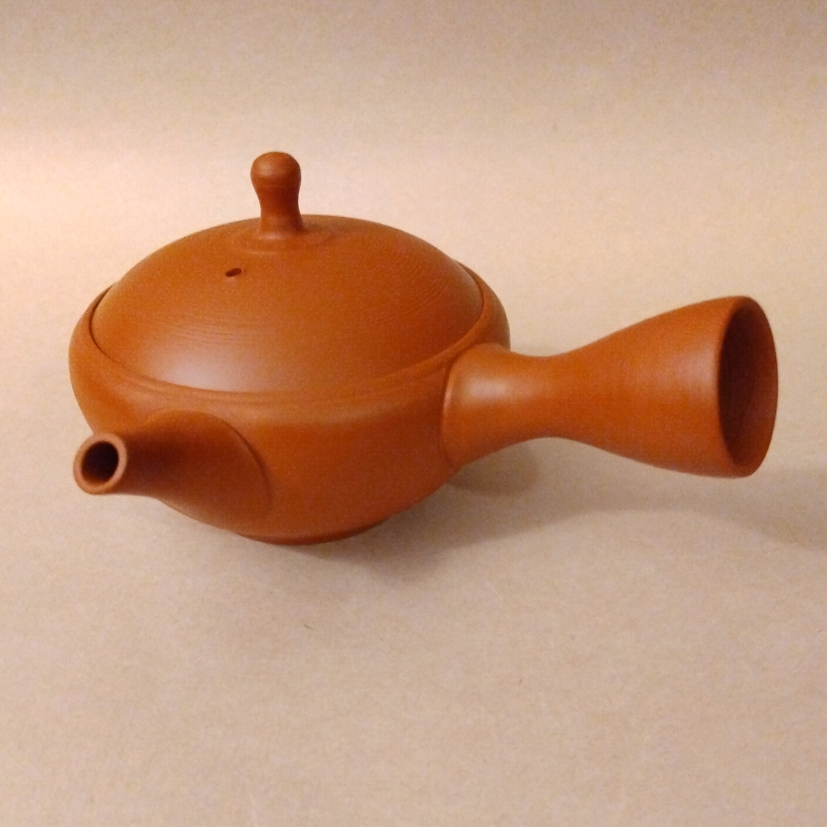 Shudei (Red Clay) Tokoname Kyusu from Gyokuryuu Kiln, Umehara Jiro, 260cc / 8.8oz