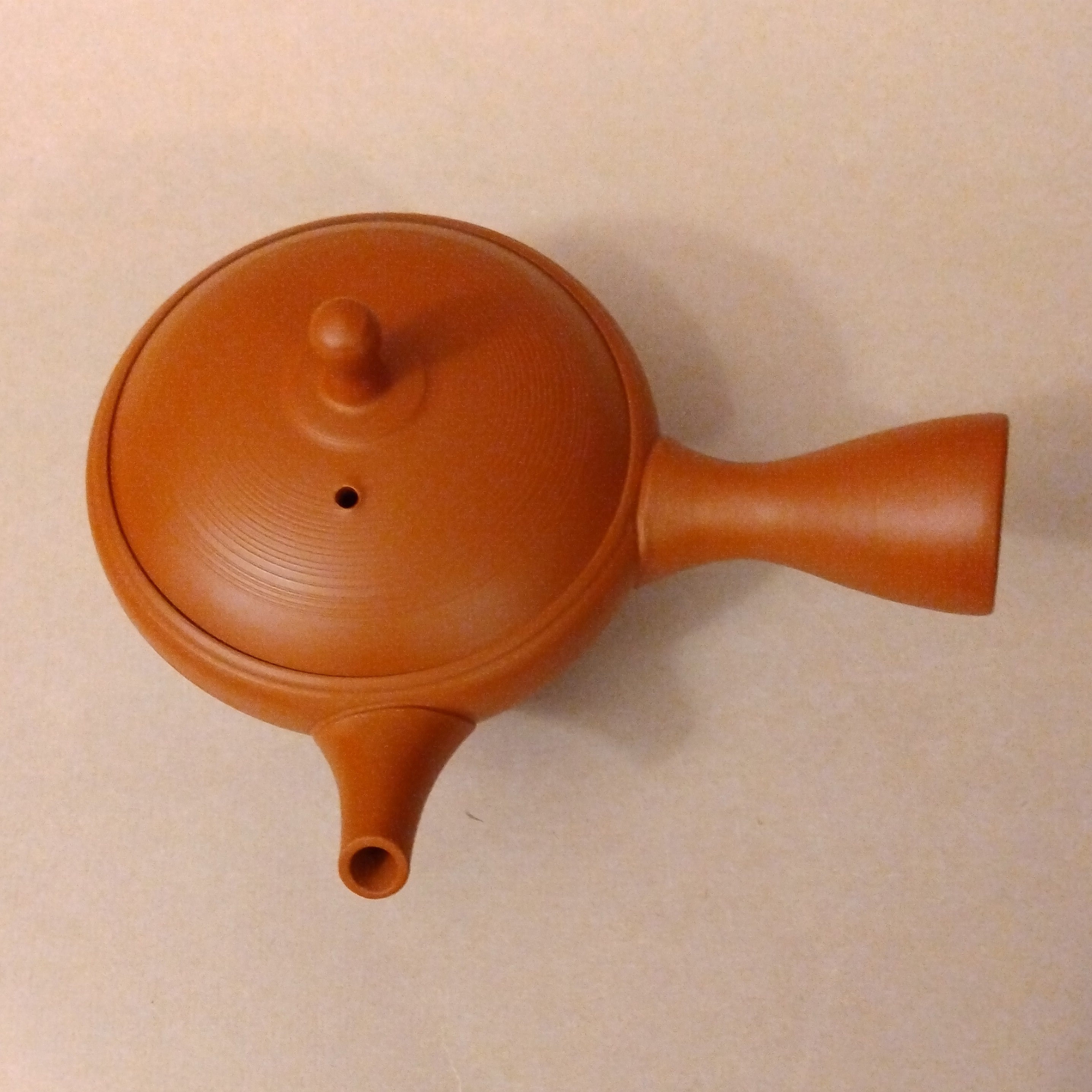 Shudei (Red Clay) Tokoname Kyusu from Gyokuryuu Kiln, Umehara Jiro, 260cc / 8.8oz
