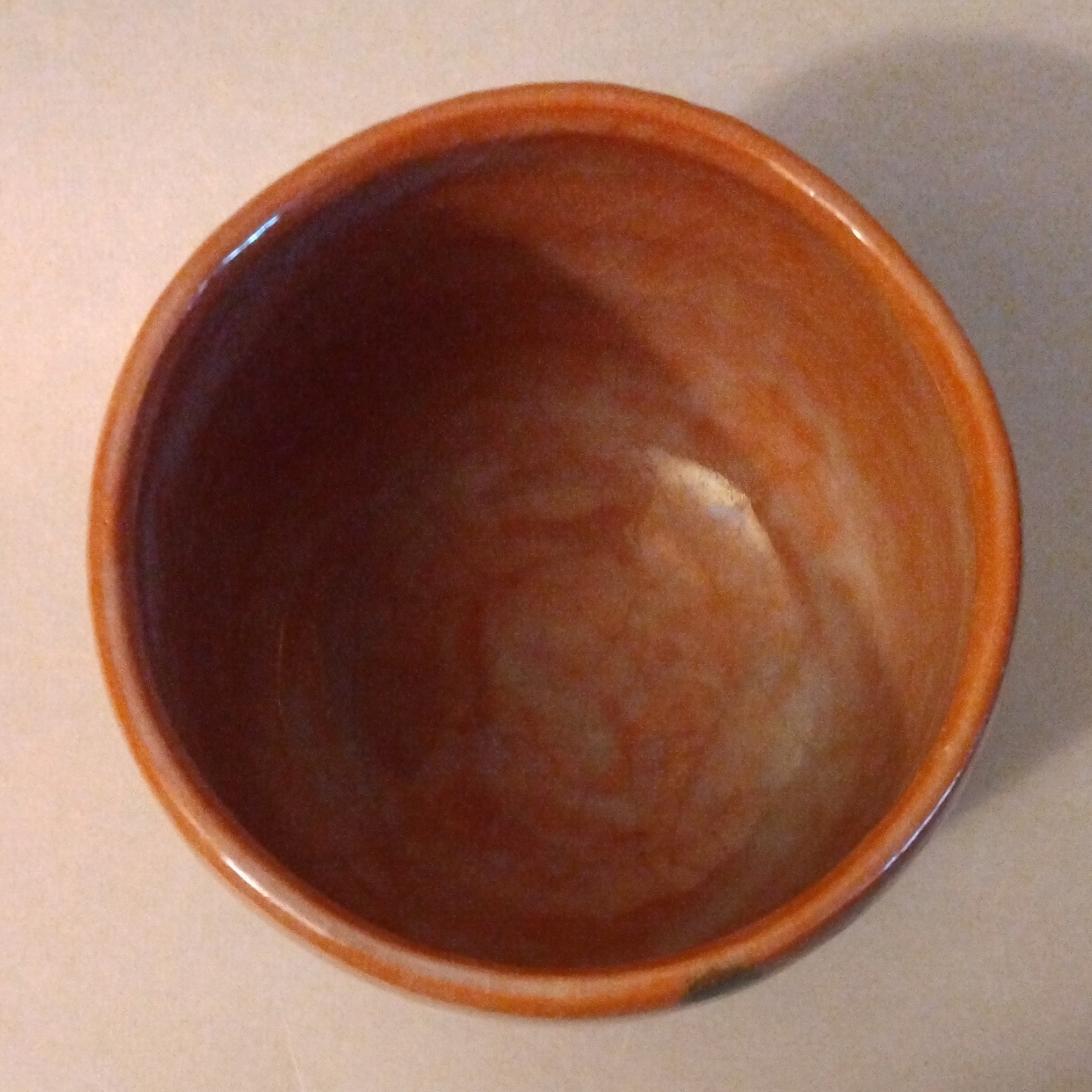 Akaraku Eto Uma Chawan, Red Raku Horse Tea Bowl; by Waraku Kiln, Kawasaki Motoo, Vintage