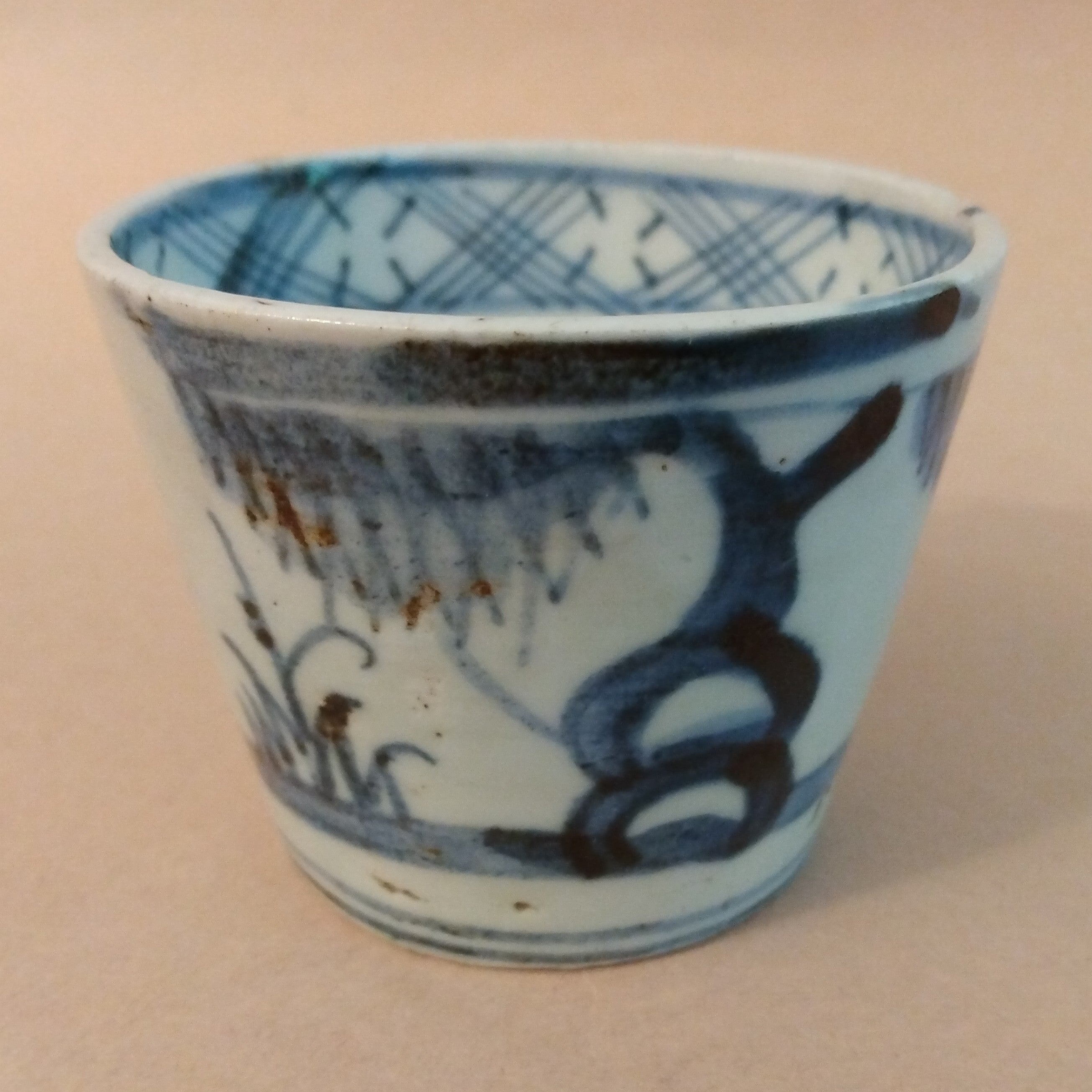 Imari Ware Soba Choko (Soba Noodle Dipping Cup) from the Mid-Late Edo Period (1600-1868)