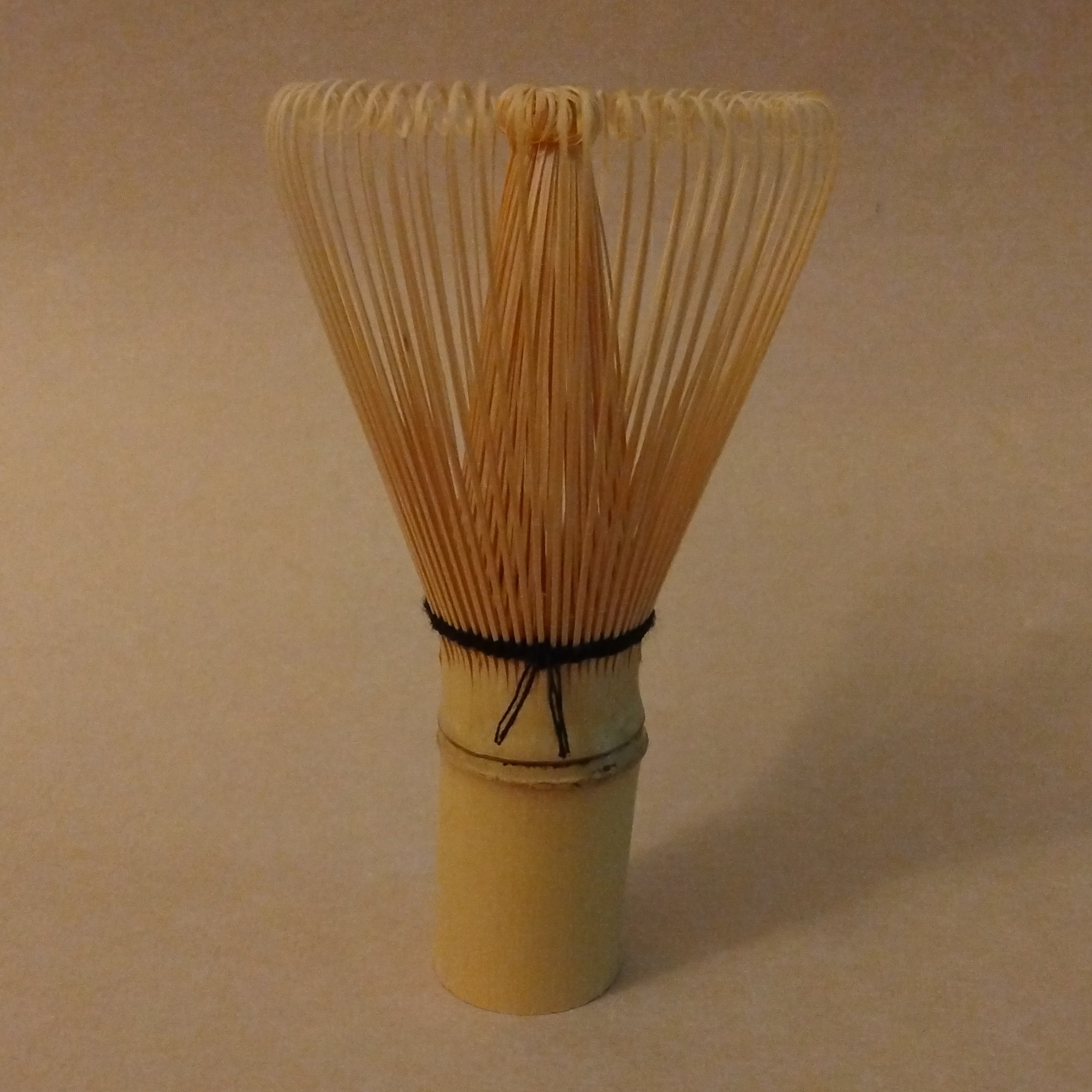 Kazuho Matcha Chasen, White Bamboo Tea Whisk, 62 tines (Kazuho). Japanese-made.